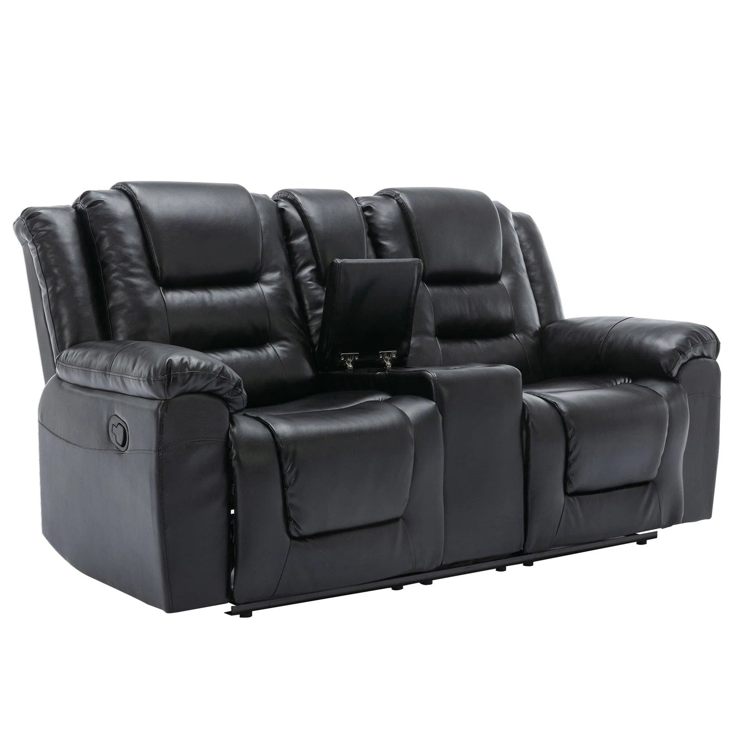 Martini Magic 2-Seater Recliner – Black PU Leather Theatre Chair